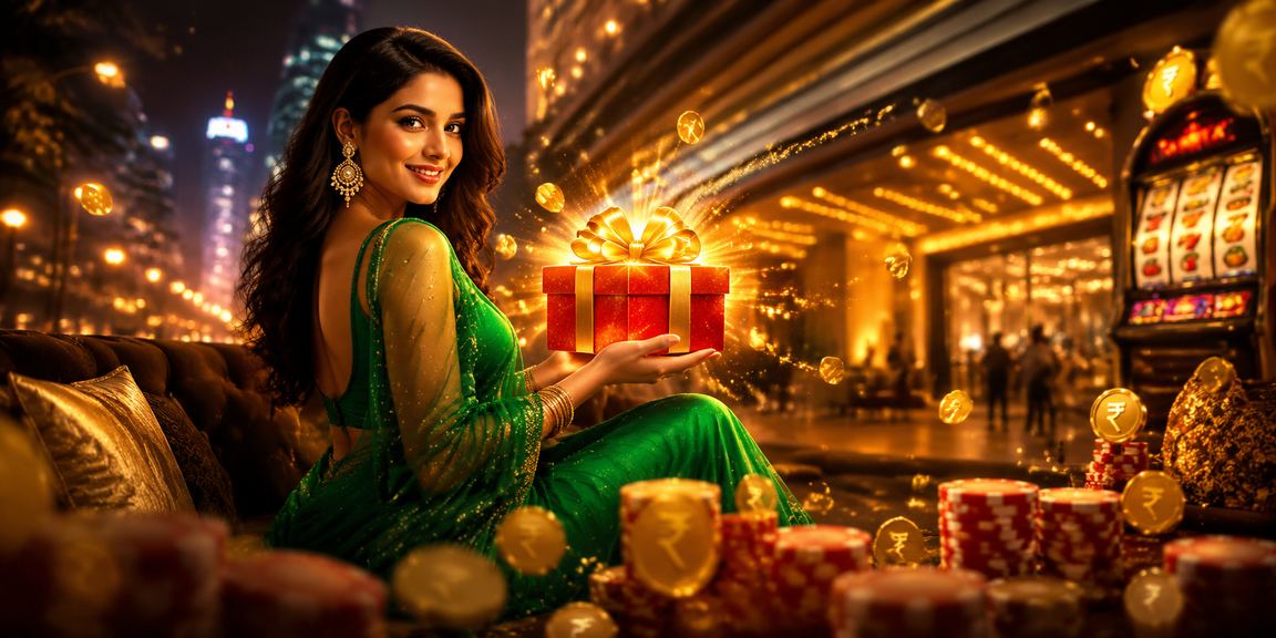 Indian woman playing slots on mobile device in Delhi