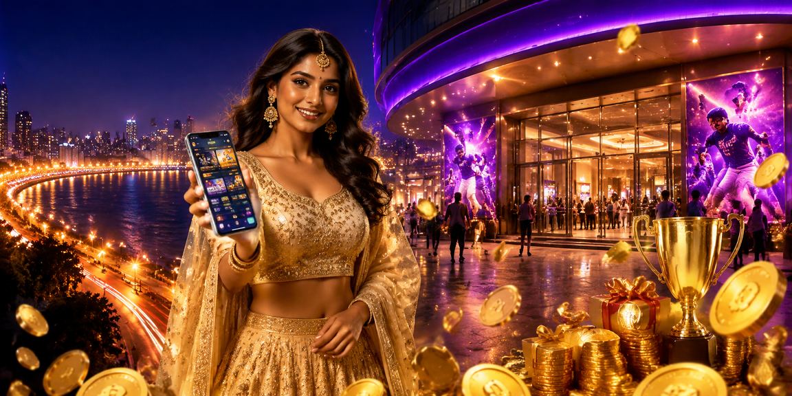 Mumbai Marine Drive with sports betting theme